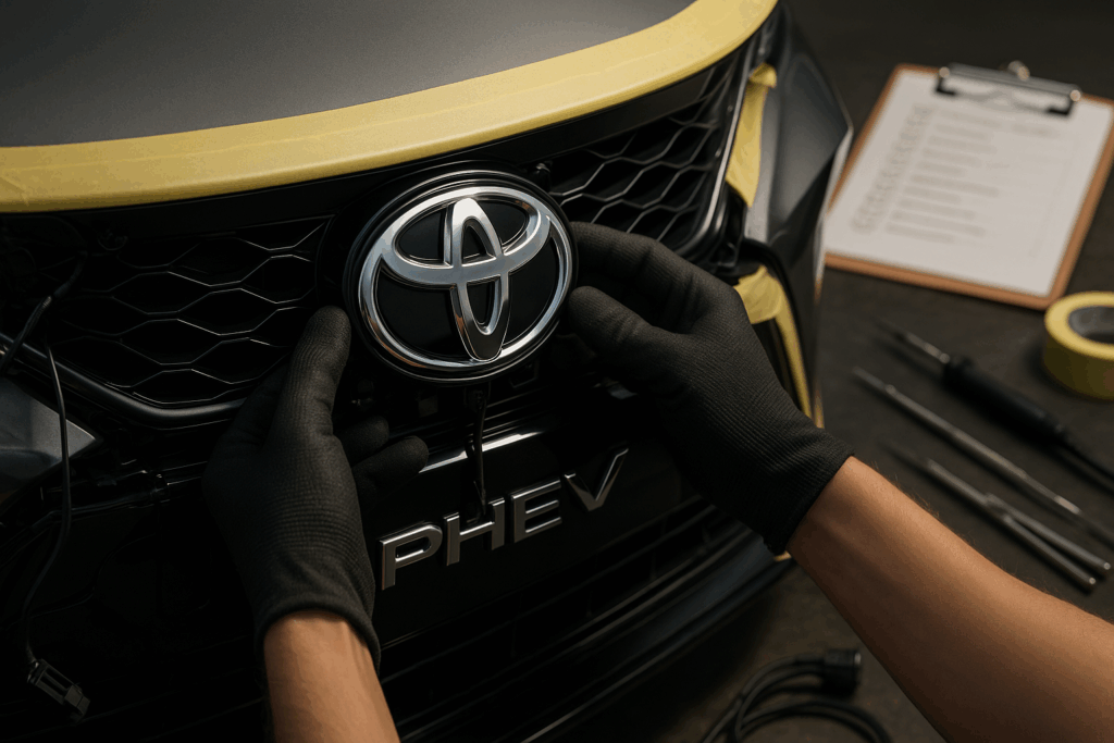 ハリアー PHEV グリル交換 画像