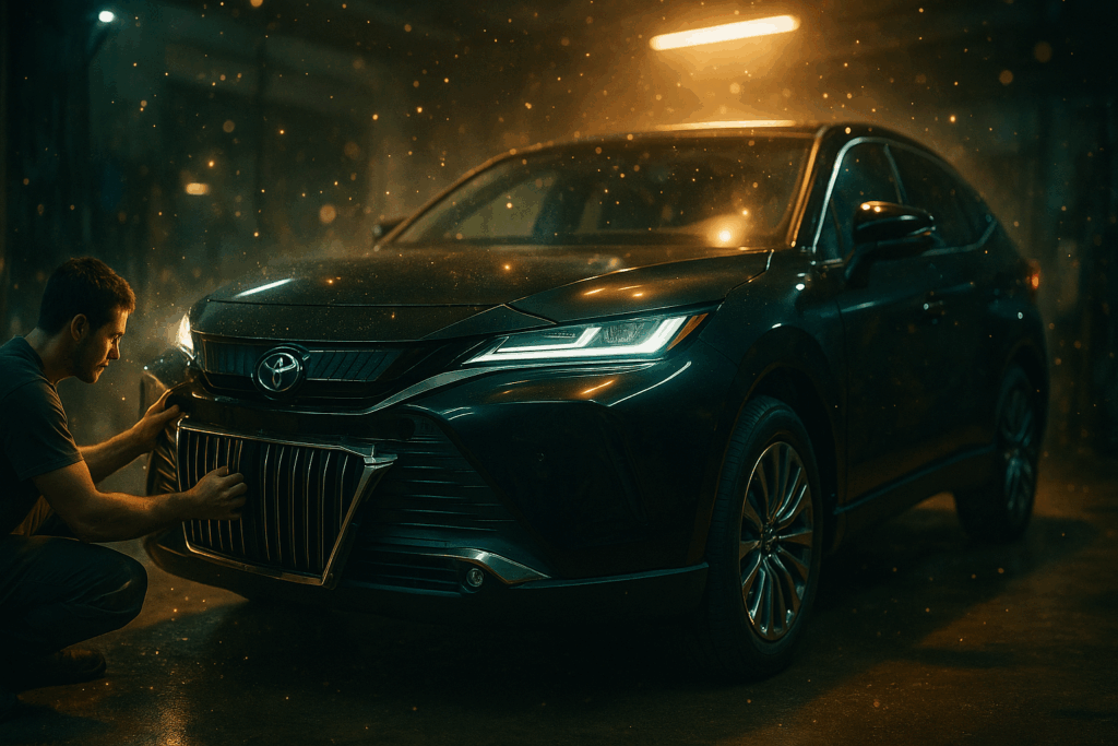 ハリアー PHEV グリル交換 画像